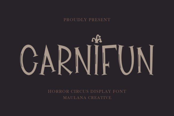 Carnifun: Unleashing the Chaos of Horror Circus Typography