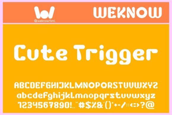 Cute Trigger: A Playful Font for Bold Designs