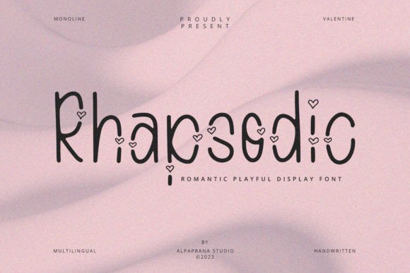 Rhapsodic Font: Romantic Modern Display